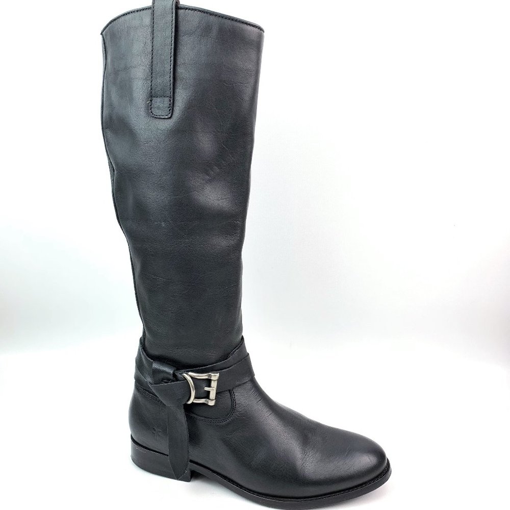 Frye Melissa Knotted Tall Leather Riding Boots